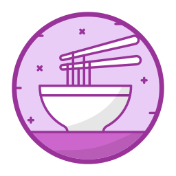 Noodle bowl icon