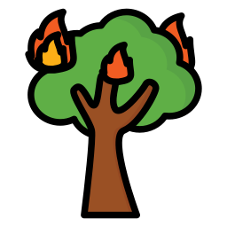 Forest fire icon