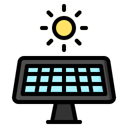 Solar cell icon