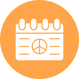 calendario de la paz icono