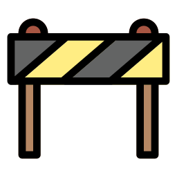 Дорожный барьер иконка
