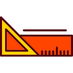 règle triangulaire Icône