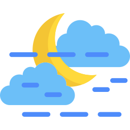 Foggy night icon