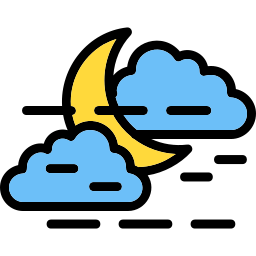 Foggy night icon