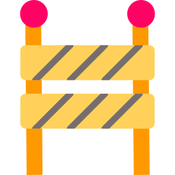 barrage routier Icône