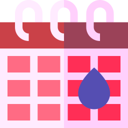 calendario menstrual icono