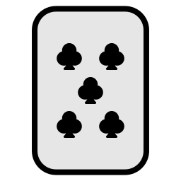 Five of clubs icon