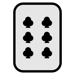 Six of clubs icon