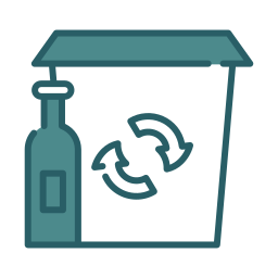 Glass bin icon