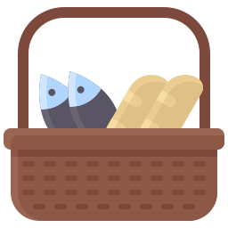 Food basket icon