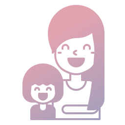 moeder en dochter icoon