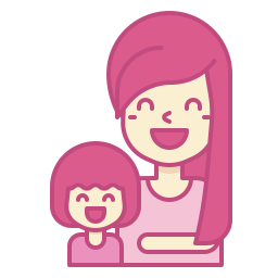 moeder en dochter icoon