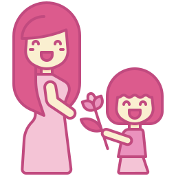 Mother and daughter icon