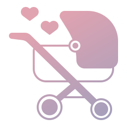 Baby stroller icon