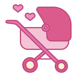 Baby stroller icon