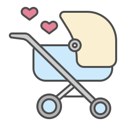 Baby stroller icon