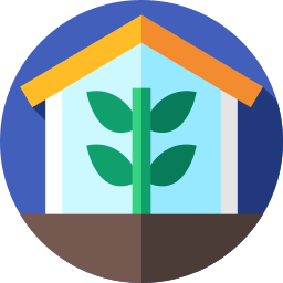 Green house icon