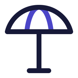 parasol plażowy ikona