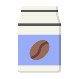 paquete de cafe icono