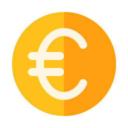 dinheiro em euros Ícone