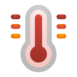 alta temperatura icona