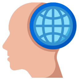 Global thinking icon