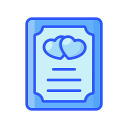 Wedding card icon