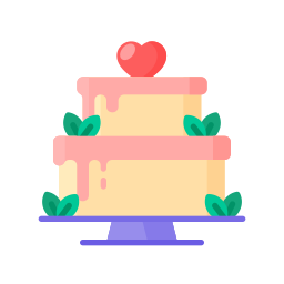 pastel de bodas icono