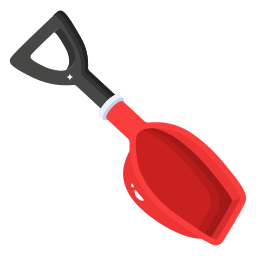 Sand shovel icon