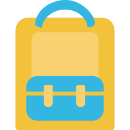 bolsa para la escuela icono