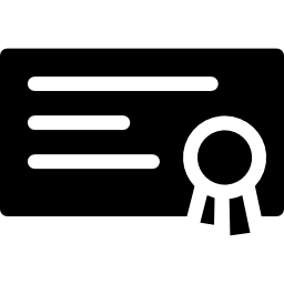 テキスト行付きの卒業証書 icon