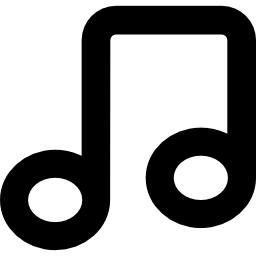 dunne muzieknoot icoon