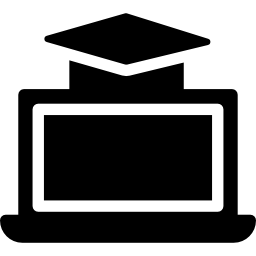 mortarboard mit computer icon