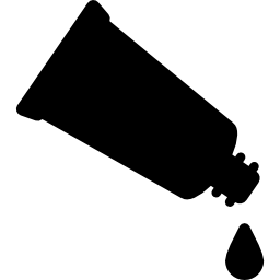 tubo de pintura con gota icono
