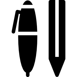 caneta e lápis Ícone