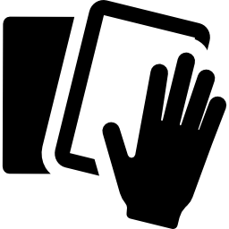 entregar tableta icono