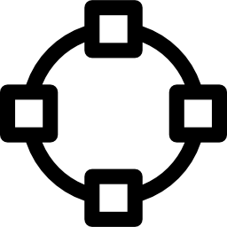 puntos circulares icono