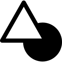 triángulo y círculo icono