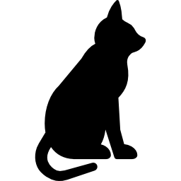 Сидящая кошка иконка