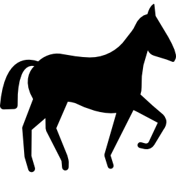 cheval avec jambe levée Icône