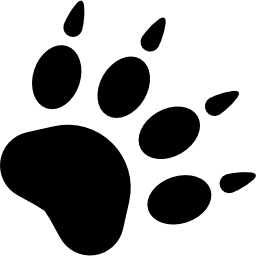 canine pawprint Ícone