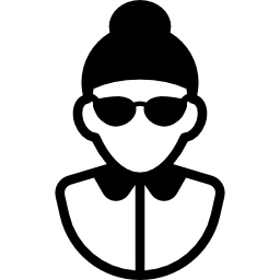 Woman with Sunglasses and Bun icon