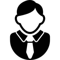 hombre con perfil de corbata icono