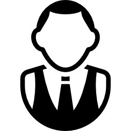 hombre de negocios, con, corbata icono