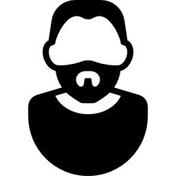 utente con la barba icona