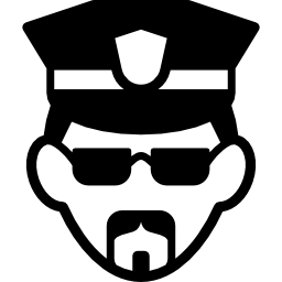 politieagent hoofd icoon