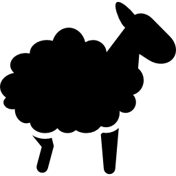 oveja con lana icono