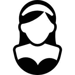 Девушка-пользователь с длинными волосами иконка