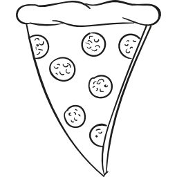 rebanada de pizza de pepperoni icono