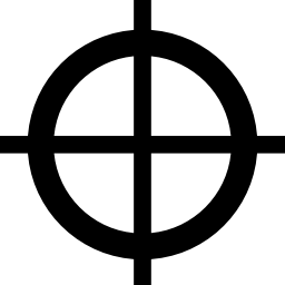 objetivo del arma icono
